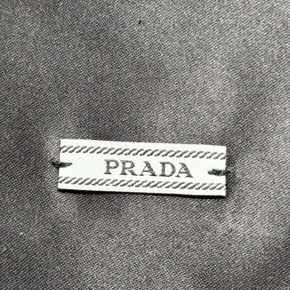 Prada Blue Satin Dust Bag Authentic Drawstring Nylon Accessory Storage 8x13.5 - Picture 2 of 5